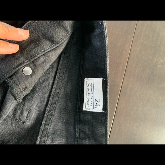 GAP 1969 Black “Always skinny”jeans 24 regular - Picture 3 of 4